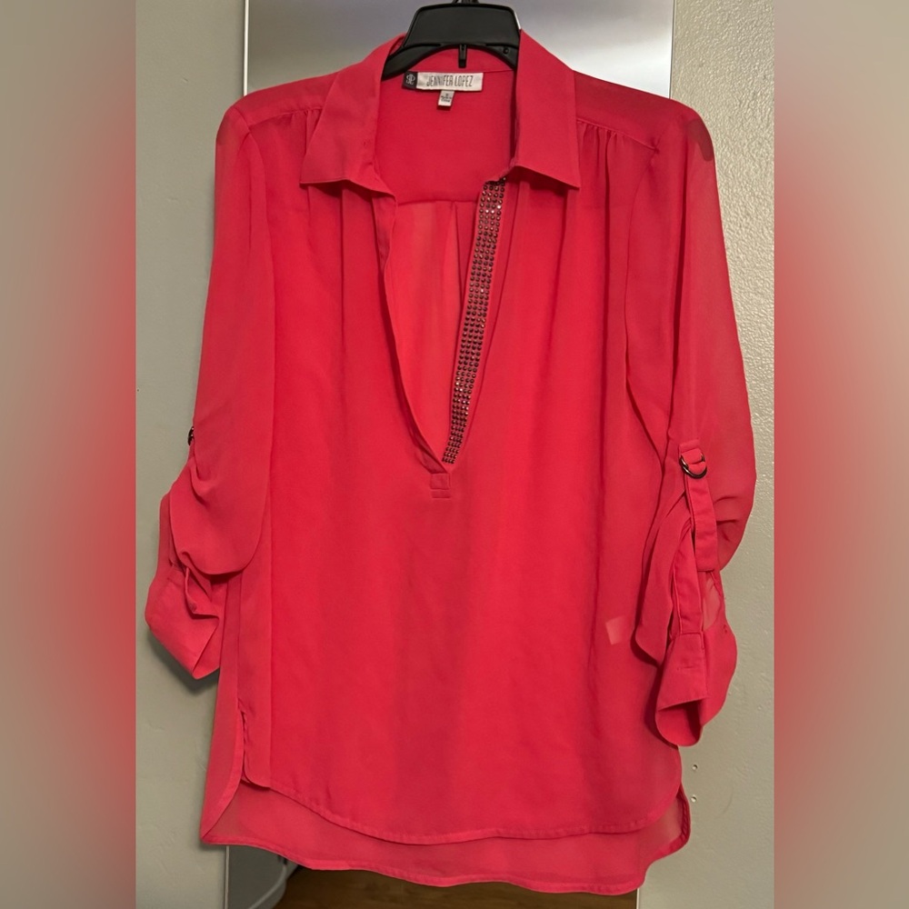 Jennifer Lopez Pink Blouse